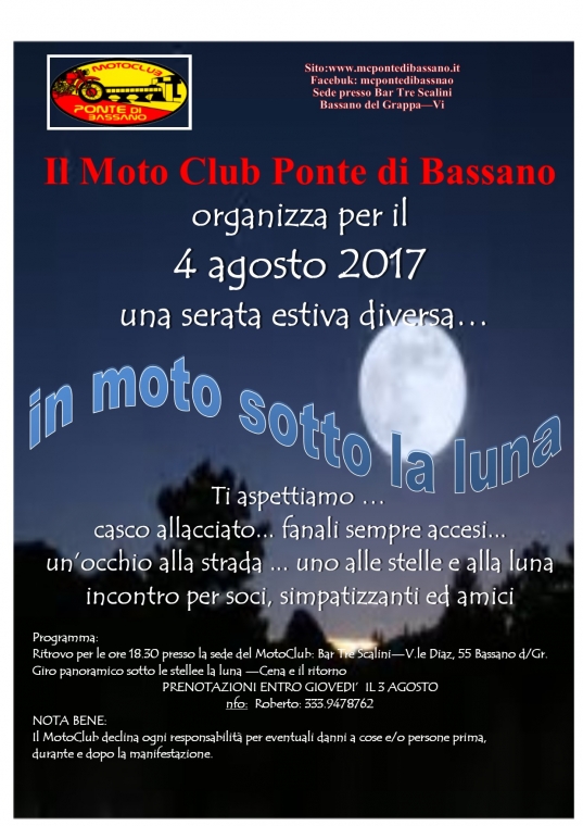 In moto sotto la luna 2017